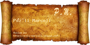 Páli Marcell névjegykártya